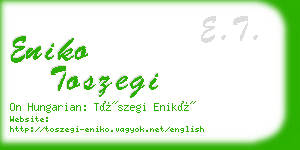 eniko toszegi business card